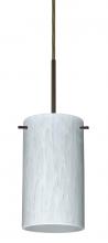 Besa Lighting 1BT-440419-LED-BR - Besa Stilo 7 LED Pendant Carrera Bronze 1x9W LED