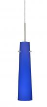 Besa Lighting 1BT-5674CM-HAL-SN - Besa Camino Pendant Satin Nickel Cobalt Blue Matte 1x40W Halogen