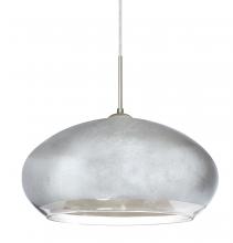 Besa Lighting 1JC-4345SF-LED-SN - Besa Brio 14 Pendant Satin Nickel Silver Foil 1x9W LED