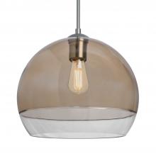 Besa Lighting 1JC-ALLY12SM-EDIL-SN - Besa, Ally 12 Cord Pendant, Smoke/Clear, Satin Nickel Finish, 1x5W LED Filament