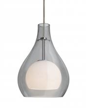 Besa Lighting 1JT-ELLE11GY-LED-BR - Besa, Elle 11 Cord Pendant, Gray, Bronze Finish, 1x9W LED