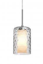 Besa Lighting 1JT-ESACL-SN - Besa, Esa Cord Pendant, Clear, Satin Nickel Finish, 1x60W Medium Base