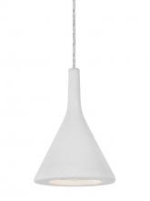 Besa Lighting 1JT-GALAWH-LED-SN - Besa Gala Pendant, White, Satin Nickel Finish, 1x9W LED