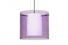 Besa Lighting 1KG-A18407-BR - Besa Pendant Pahu 12 Bronze Transparent Amethyst 1x100W Medium Base