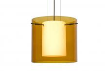 Besa Lighting 1KG-G18407-BR - Besa Pendant Pahu 12 Bronze Transparent Armagnac 1x100W Medium Base