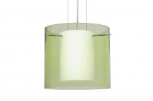 Besa Lighting 1KG-L18407-LED-SN - Besa Pahu 12 LED Pendant 1Kg Transparent Olive Satin Nickel 1x11W LED