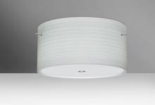 Besa Lighting 1KM-4008KR-SN - Besa Ceiling Tamburo 16 Satin Nickel Chalk 3x60W Medium Base