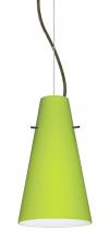 Besa Lighting 1KX-412435-LED-BR - Besa Cierro Cable Pendant Chartreuse Bronze 1x9W LED