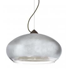 Besa Lighting 1KX-4345SF-BR - Besa Brio 14 Cable Pendant Bronze Silver Foil 1x75W Medium Base