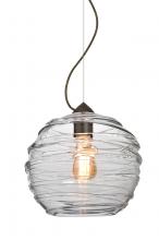 Besa Lighting 1KX-462761-EDIL-BR - Besa Wave 10 Pendant Bronze Clear 1x8W LED Filament