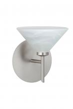 Besa Lighting 1SW-117652-LED-SN - Besa Wall Kona Satin Nickel Marble 1x5W LED