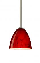 Besa Lighting 1TT-4470MA-SN - Besa Vila Stem Pendant Satin Nickel Magma 1x60W Medium Base