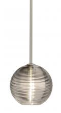 Besa Lighting 1TT-461602-SN - Besa Stem Kristall 8 Pendant Satin Nickel Smoke 1x75W Medium Base