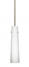  1TT-567407-LED-SN - Besa Camino Stem Pendant Satin Nickel Opal Matte 1x5W LED