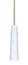 Besa Lighting 1TT-567419-HAL-SN - Besa Camino Stem Pendant Satin Nickel Carrera 1x40W Halogen