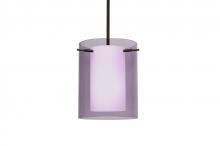 Besa Lighting 1TT-A00607-LED-BR - Besa Pahu 8 LED Pendant 1Tt Transparent Amethyst Bronze 1x11W LED