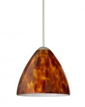 Besa Lighting 1XC-177918-LED-SN - Besa Pendant Mia Satin Nickel Amber Cloud 1x5W LED