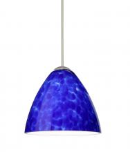 Besa Lighting 1XC-177986-LED-SN - Besa Pendant Mia Satin Nickel Blue Cloud 1x5W LED