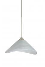 Besa Lighting 1XC-191352-LED-SN - Besa Pendant Hoppi Satin Nickel Marble 1x3W LED