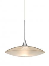 Besa Lighting 1XC-6294GD-LED-SN - Besa Pendant Spazio Satin Nickel Gold/Frost 1x5W LED