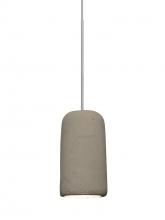 Besa Lighting 1XC-GLIDETN-LED-SN - Besa Glide Cord Pendant, Tan, Satin Nickel Finish, 1x2W LED