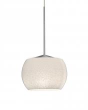 Besa Lighting 1XC-KENOWH-LED-SN - Besa, Keno Cord Pendant, White Sand, Satin Nickel Finish, 1x3W LED