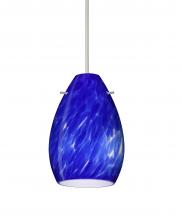 Besa Lighting 1XT-171386-LED-SN - Besa Pendant Pera 6 Satin Nickel Blue Cloud 1x5W LED