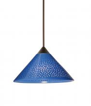 Besa Lighting 1XT-282484-BR - Besa Pendant Kona Bronze Blue Starpoint 1x50W Halogen