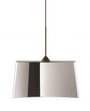 Besa Lighting 1XT-6773MR-BR - Besa Groove Pendant Mirror-Frost Bronze 1x50W Halogen