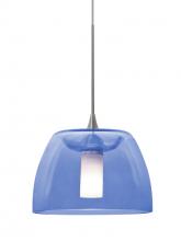 Besa Lighting 1XT-SPURBL-SN - Besa Spur Cord Pendant, Blue, Satin Nickel Finish, 1x35W Halogen