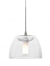 Besa Lighting 1XT-SPURCL-LED-SN - Besa Spur Cord Pendant, Clear, Satin Nickel Finish, 1x3W LED