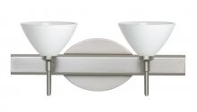 Besa Lighting 2SW-174307-LED-SN - Besa Wall Domi Satin Nickel White 2x5W LED