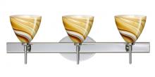 Besa Lighting 3SW-1779HN-LED-CR - Besa Wall Mia Chrome Honey 3x5W LED