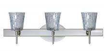 Besa Lighting 3SW-5125SF-CR - Besa Wall Nico 4 Chrome Stone Silver Foil 3x40W G9