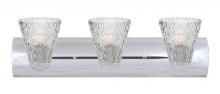 Besa Lighting 3WZ-NICO5CL-CR - Nico 5 Vanity, Clear Stone, Chrome Finish, 3x60W Medium Base