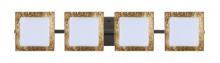 Besa Lighting 4WS-7735GF-BR - Besa Wall Alex Bronze Opal/Gold Foil 4x50W G9