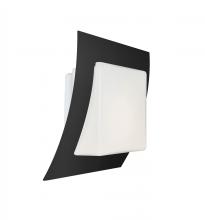 Besa Lighting AXIS10-LED-BK - Besa, Axis 10 Sconce, Opal/Black, 1x9W LED