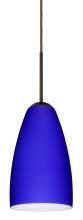 Besa Lighting J-1511CM-LED-BR - Besa Riva 9 LED Pendant J Cobalt Blue Matte Bronze 1x9W LED