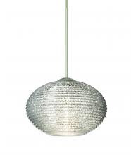 Besa Lighting RXP-5612GL-SN-L - Besa Pendant Lasso Satin Nickel Glitter 1x50W Halogen, 15Ft. Cord