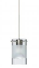 Besa Lighting RXP-6524EC-LED-SN - Besa Scope Pendant Rxp Clear/Frost Satin Nickel 1x5W LED Mr16