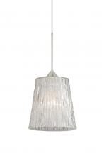 Besa Lighting X-5125GL-SN - Besa Pendant For Multiport Canopy Nico 4 Satin Nickel Stone Glitter 1x35W Halogen