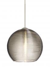 Besa Lighting XP-461502-LED-SN - Besa Pendant Kristall 6 Satin Nickel Smoke 1x5W LED