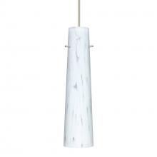 Besa Lighting XP-567419-LED-SN-L - Besa Camino Pendant Satin Nickel Carrera 1x50W Halogen, 15Ft. Cord