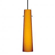 Besa Lighting XP-567480-BK - Besa Camino Pendant Black Amber Matte 1x50W Halogen