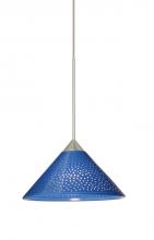  1XP-282484-SN - Besa Pendant Kona Satin Nickel Blue Starpoint 1x50W Halogen