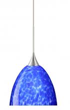 Besa Lighting 1XP-757086-SN - Besa Pendant Sasha Satin Nickel Blue Cloud 1x50W GY6.35