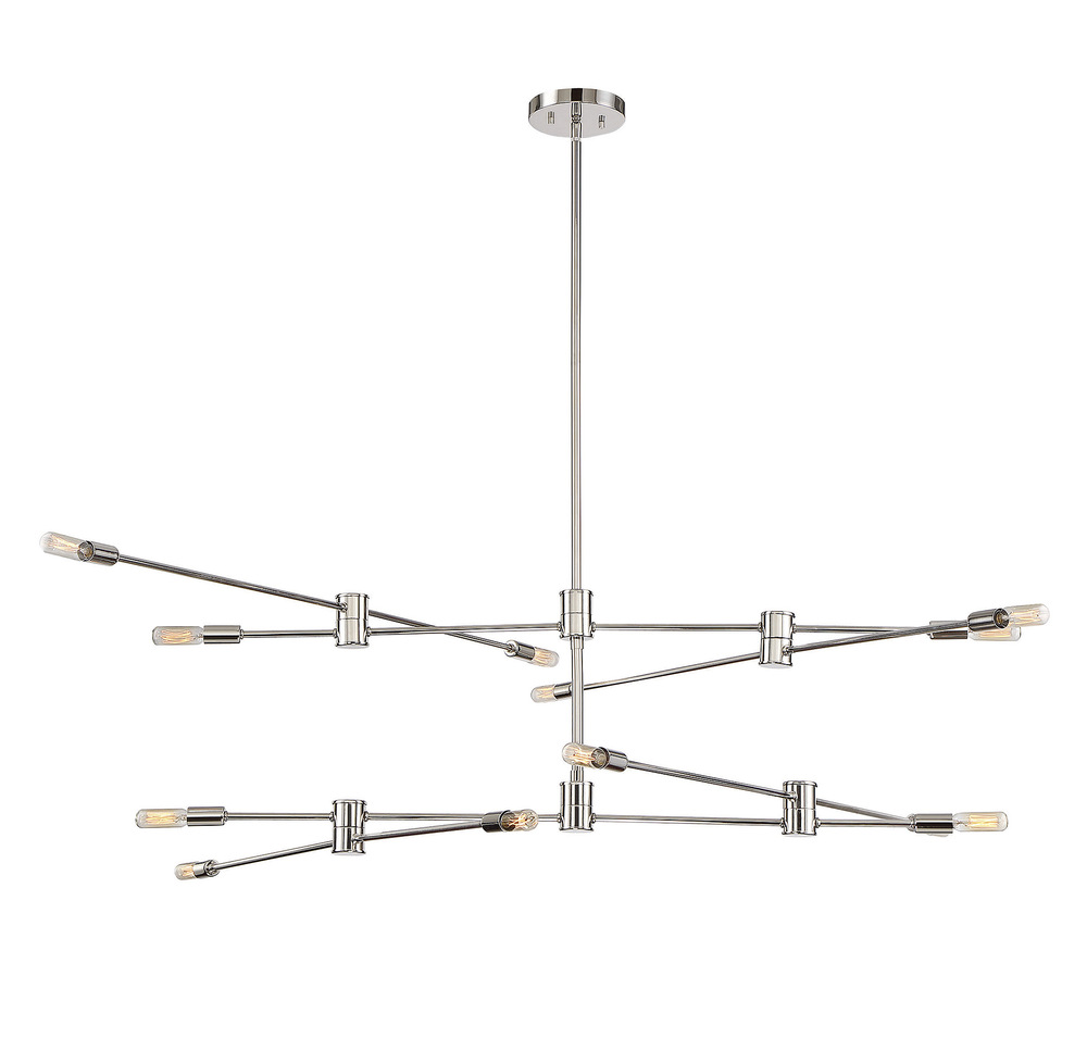 Lyrique 12-Light Chandelier in Polished Nickel