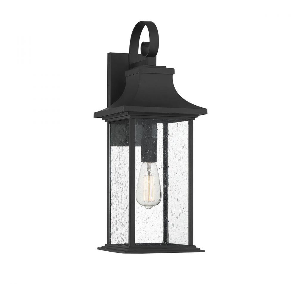 Hancock 1-Light Outdoor Wall Lantern in Matte Black