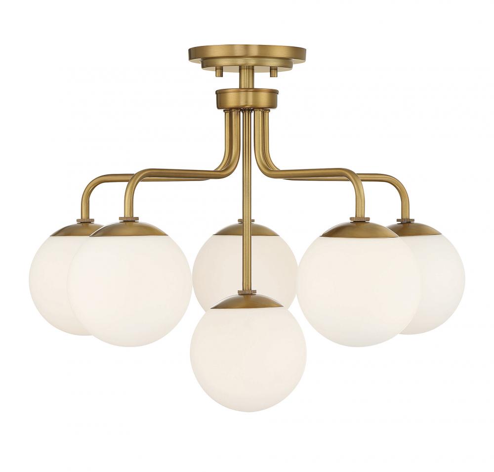 Marco 6-Light Ceiling Light in Warm Brass