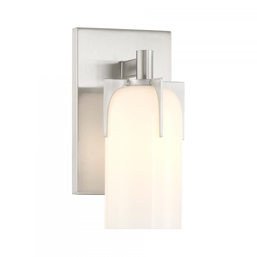 Caldwell 1-Light Wall Sconce in Satin Nickel